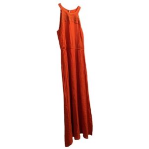 💥 AB Studio Orange & Gold Maxi Dress M